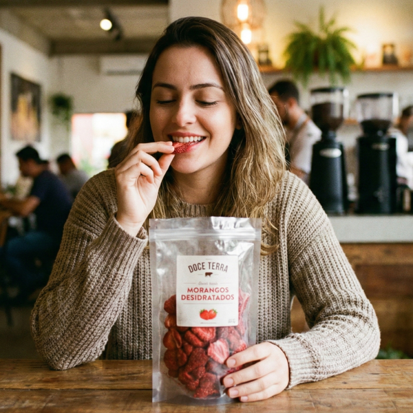 Morangos desidratados